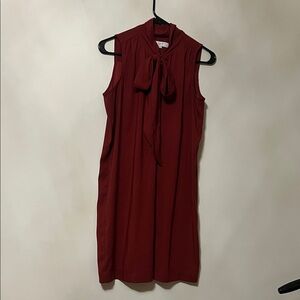 Ann Taylor Loft Red Sleeveless Dress